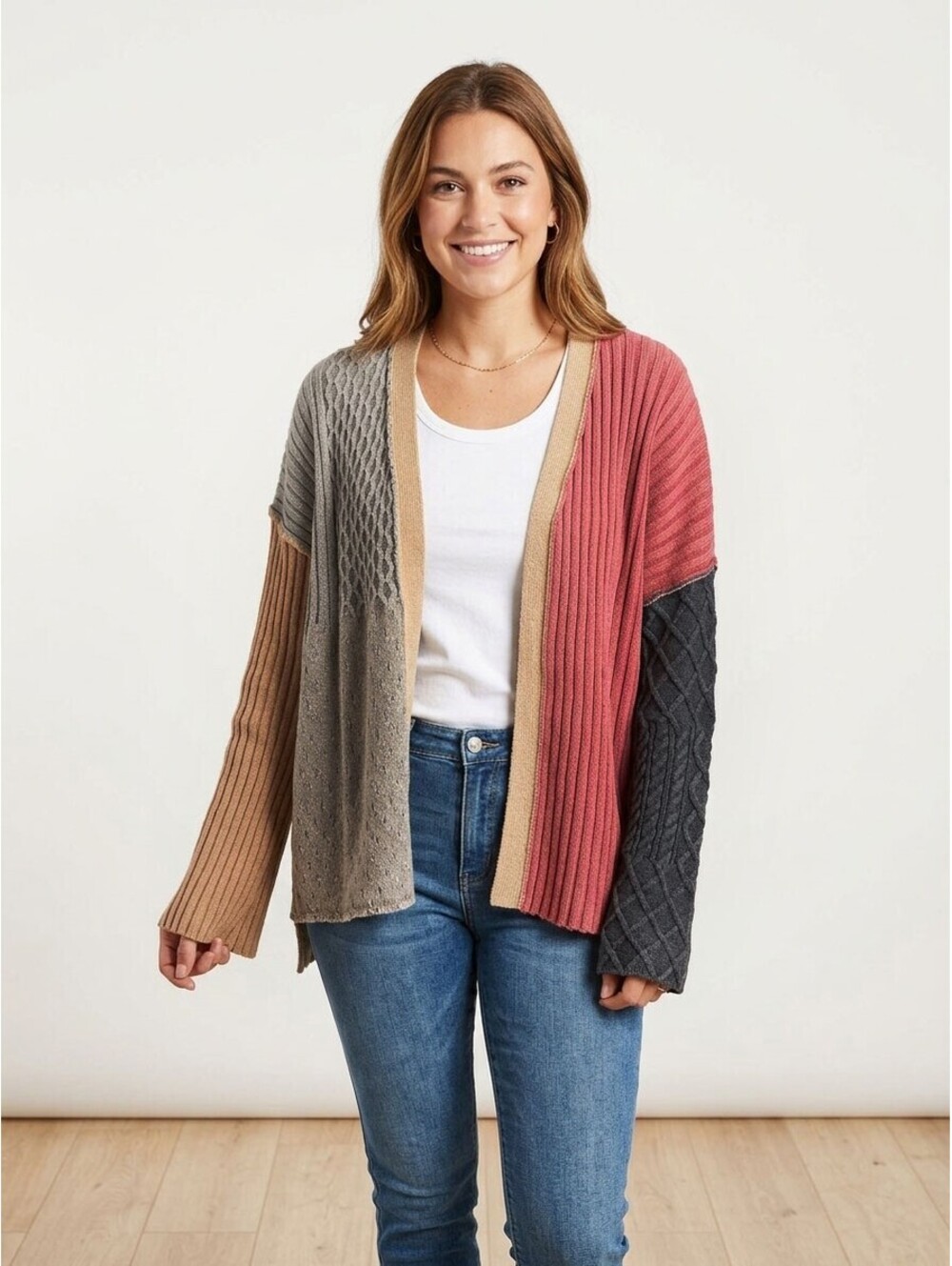 *NEW* POL Bohemian Patchwork Sweater Cardigan